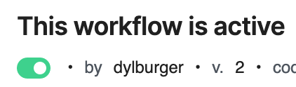 Active workflow